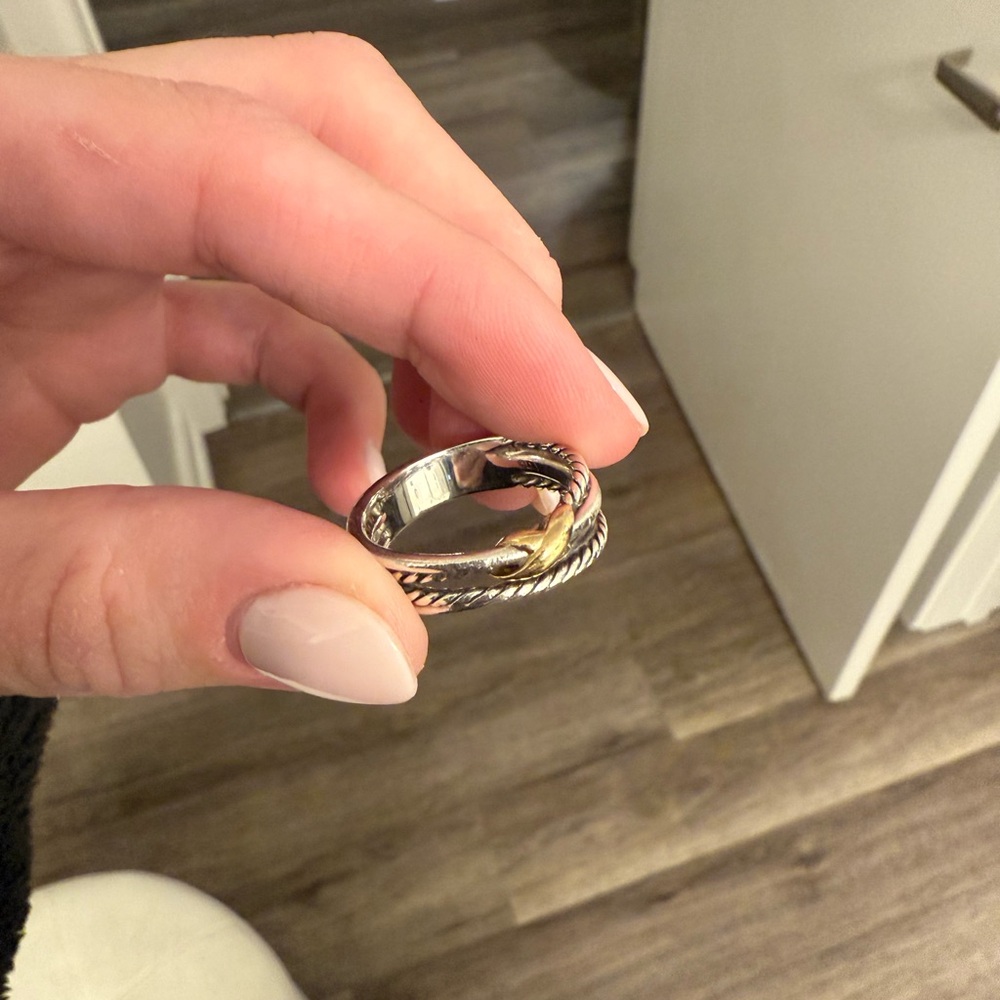X Crossover Band Ring